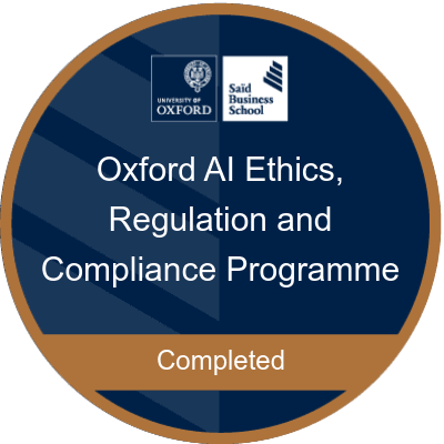 Oxford Saïd Business School – AI Ethics, Regulation and Compliance Programme