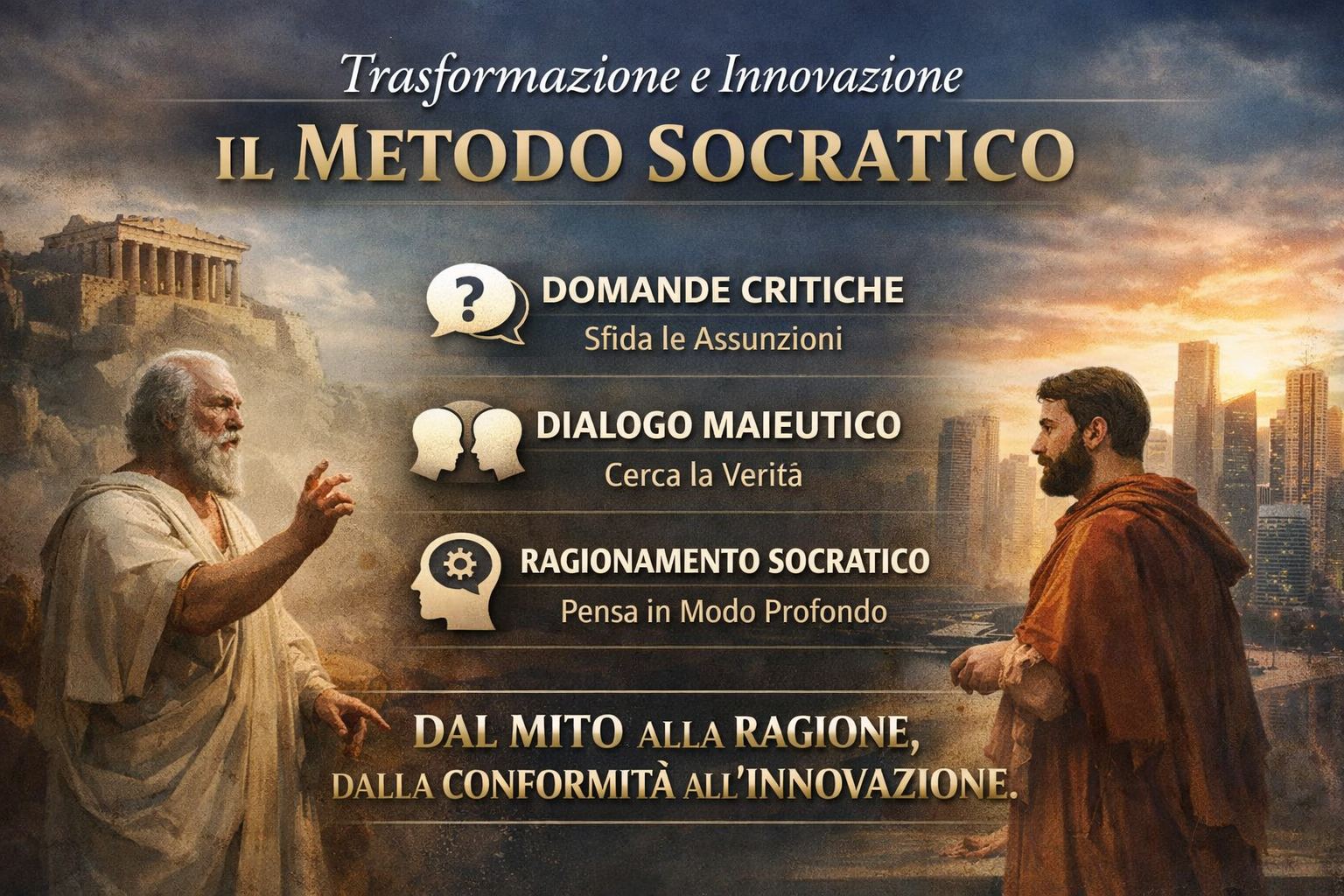 Trasformazione e innovazione con il metodo socratico Metodo socratico per innovazione e trasformazione aziendale